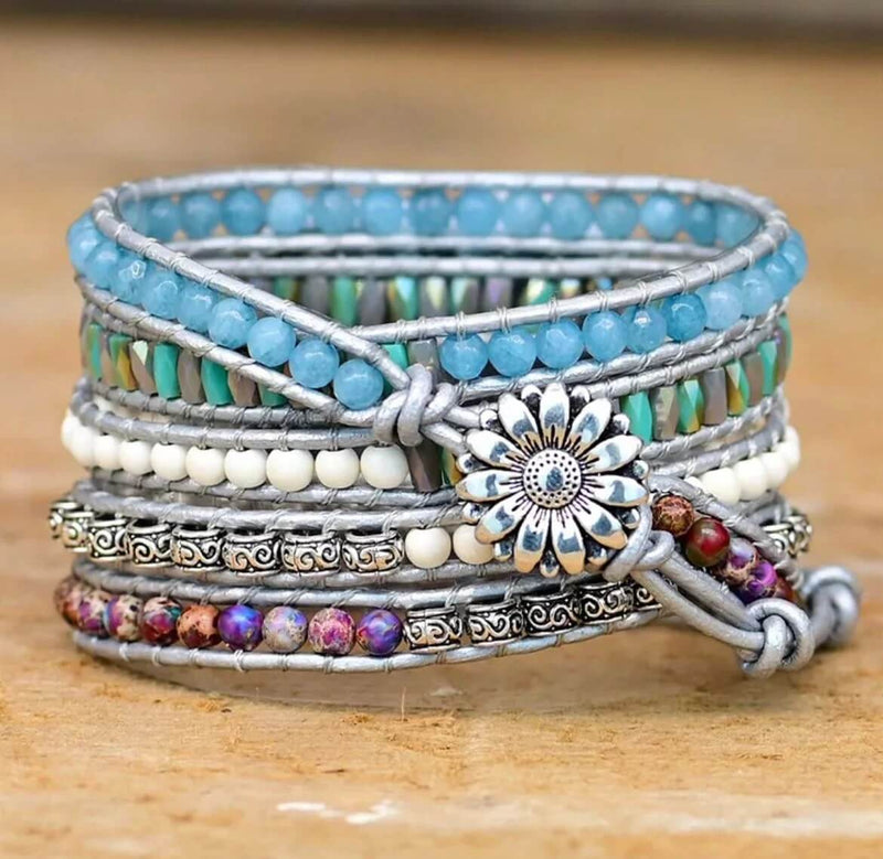 Pulseira Bohemia Apple Watch Ultra Band 49mm 44mm 45mm 41mm 42mm 38 Handmade Natural Beads Bracelet Iwatch Series 8 7 6 Se 5 3