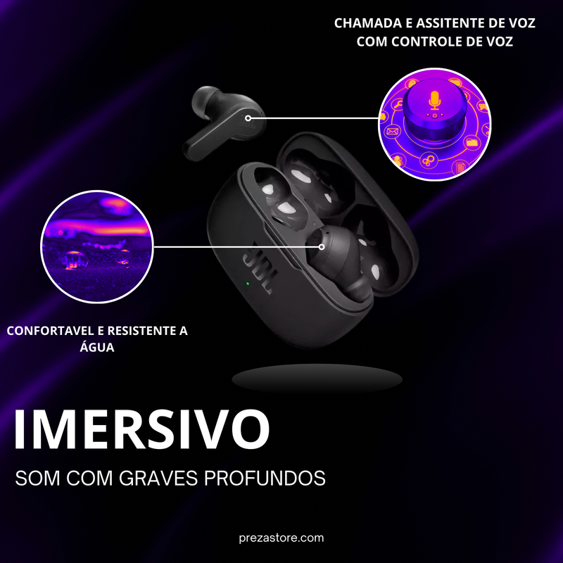 fone de ouvido sem fio WAVE 200 tws bluetooth 5.0 20 horas de duracao resistente a agua