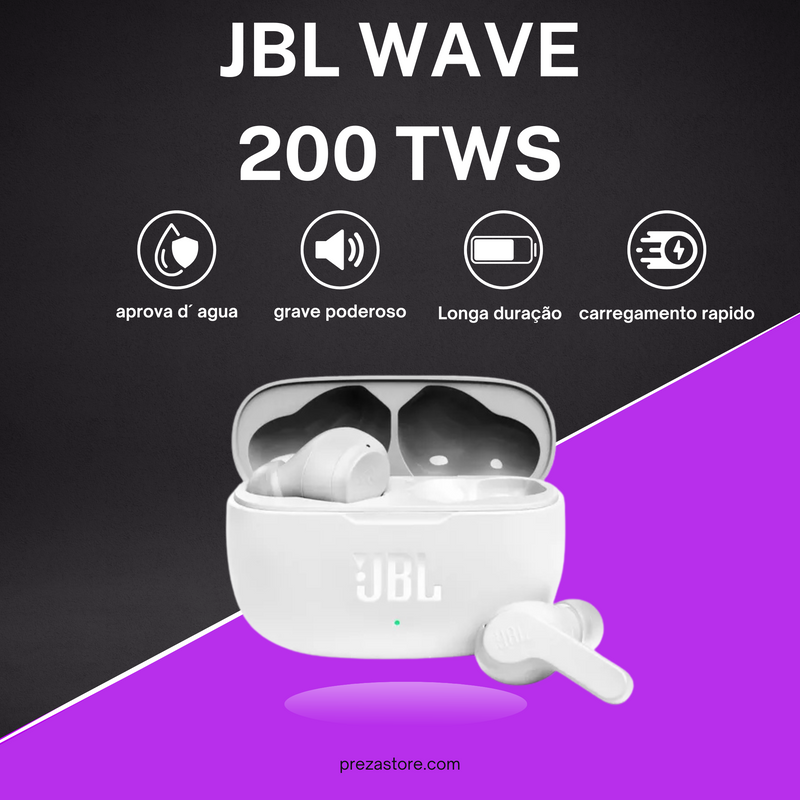 fone de ouvido sem fio WAVE 200 tws bluetooth 5.0 20 horas de duracao resistente a agua